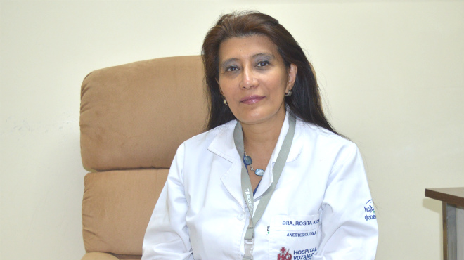 Rosyta Kon, presidenta de la Sociedad de Anestesiologa de Pichincha.