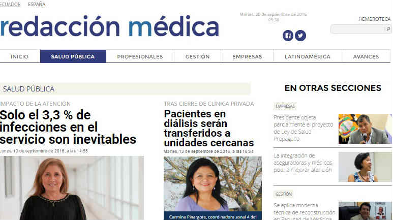 Redaccin Mdica, toda la informacin relevante para los profesionales de la salud en Ecuador.