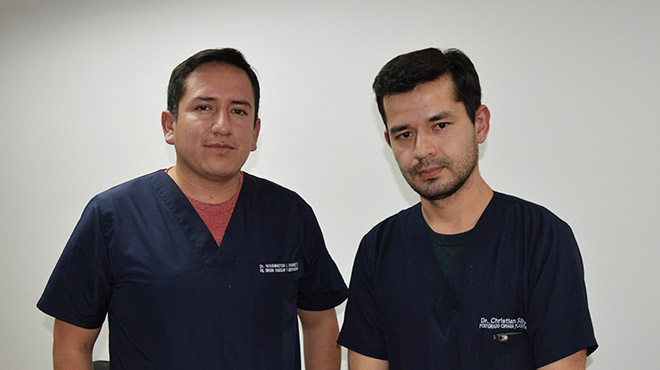 Washington Ramrez y Christian Silva, Sociedad Ecuatoriana de Mdicos Posgradistas.