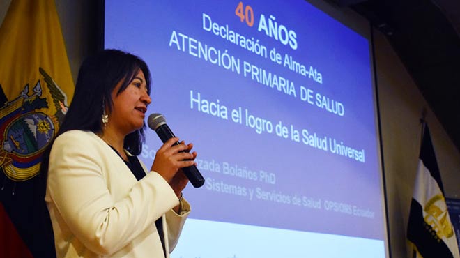 Sonia Quezada, asesora en Sistemas y Servicios de Salud para OPS Ecuador.