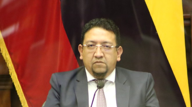 Virgilio Saquicela, primer vicepresidente de la Asamblea. 