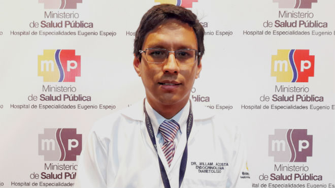 William Acosta, endocrinlogo del Hospital de Especialidades Eugenio Espejo.