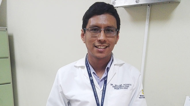 William Acosta, lder del servicio de Endocrinologa del HEEE