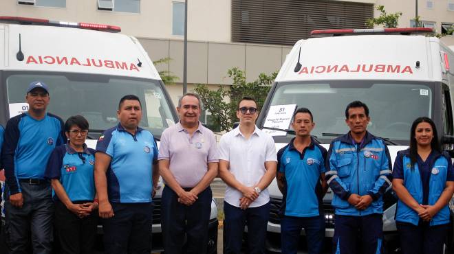 Entrega de las ambulancias por parte del Presidente de la Repblica Daniel Noboa.