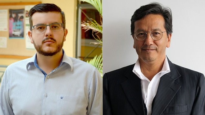 Pa�l C�rdenas y Manuel Balde�n, investigadores.