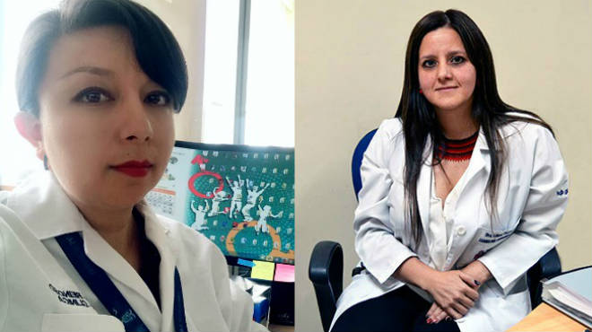Karina Reinoso y Liliana Crdenas.