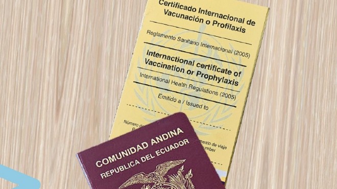 Certificado ecuatoriano de vacunación internacional contra la fiebre amarilla 