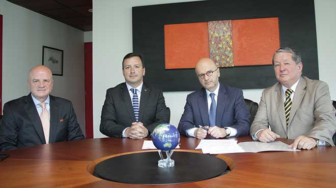 Alfredo Borrero, Bruno Ledesma, Carlos Larreategui y Luis Mario Tamayo.
