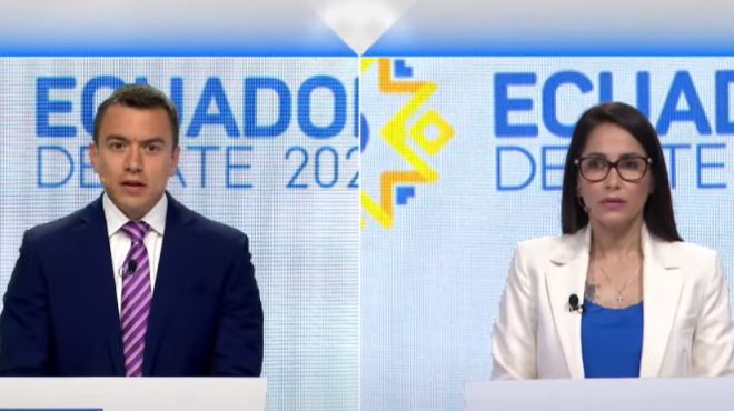 Daniel Noboa y Luisa Gonz�lez, candidatos presidenciales.
