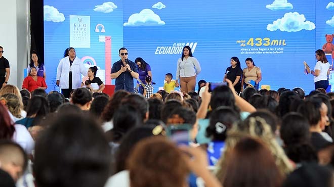 El presidente presentó los datos en un evento masivo.