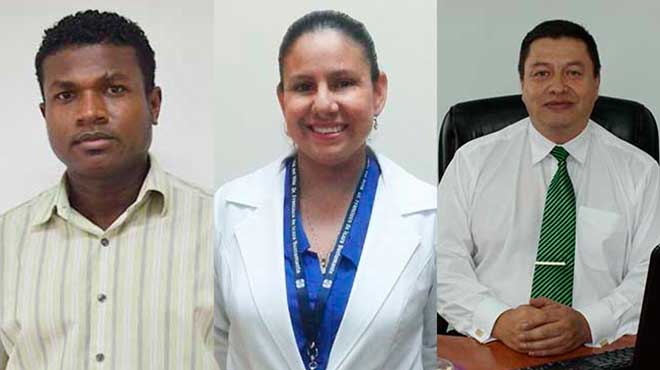 Vladimir Maffare, Jenny Zambrano y Grgory Celis.