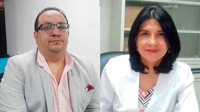 Carlos Sols y Mara Vanegas, responsables de los servicios de Endocrinologa de los hospitales Los Ceibos y Luis Vernaza.