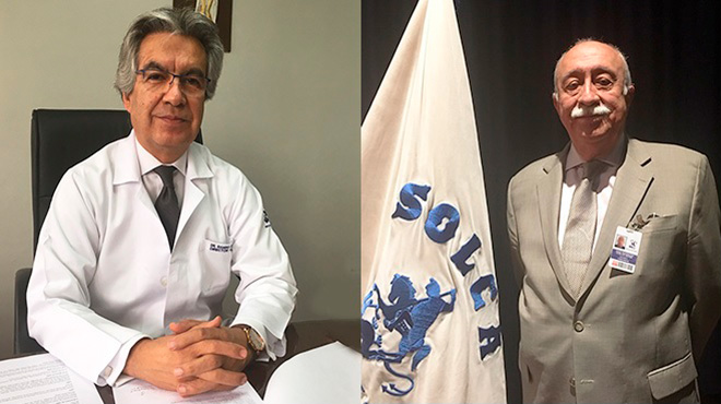 Ramiro Hidalgo y Jorge Cevallos de SOLCA Quito.