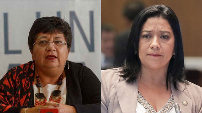 Liliana Durn, presidenta de la Comisin de los Derechos de los Trabajadores; Karina Arteaga, legisladora. 