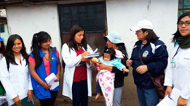 Estudiantes de la Universidad Central del Ecuador.