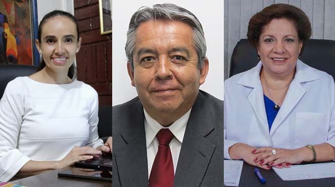 Nancy Flores, Hugo Vergara, Ana Paulina Celi.