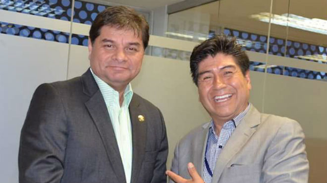 William Garzn, presidente; y Jorge Yunda, vicepresidente de la Comisin de Salud.