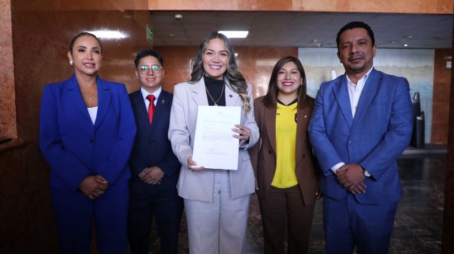 Asambleísta Katherine Pacheco presentando el proyecto de reforma.