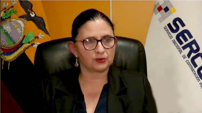 Mar�a Sara Jij�n, directora del SERCOP.
