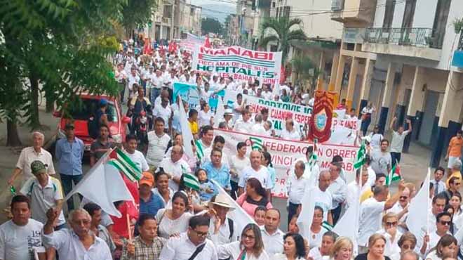 Marcha pacfica en Portoviejo.