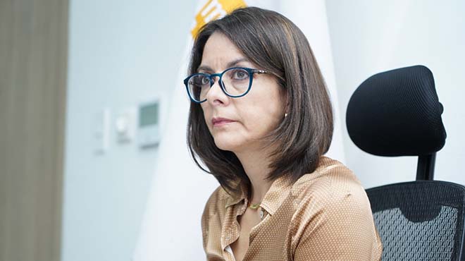 Ximena Garz�n, ministra de Salud.