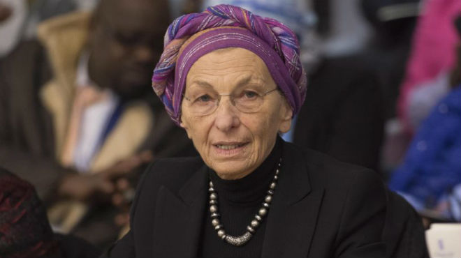 La exministra italiana de Exteriores Emma Bonino asiste a la conferencia "Prohibicin Mundial a la Mutilacin Genital Femenina".