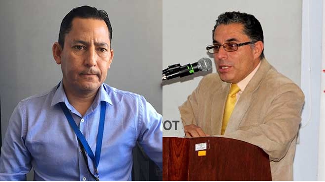 John Salazar (representante de pacientes) y Rubn Chiriboga, director del INDOT.