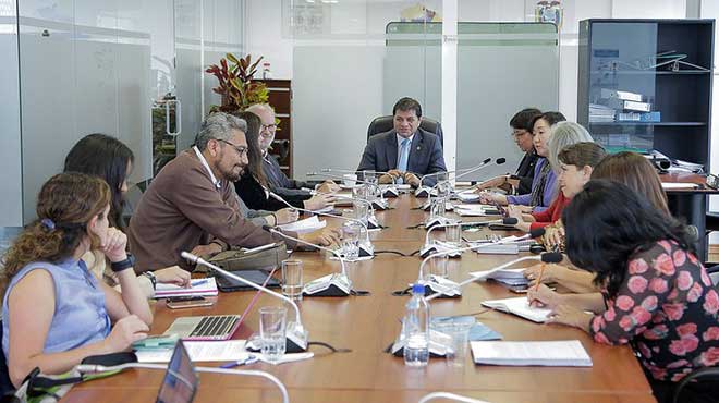 Representantes de organismos internacionales en la comisin de Salud.