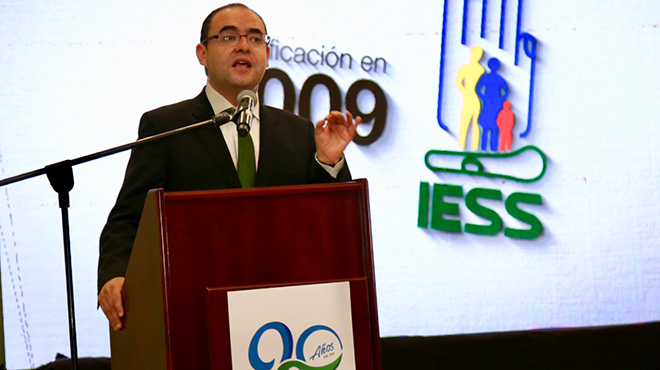 Manolo Rodas, presidente del Consejo Directivo del IESS.