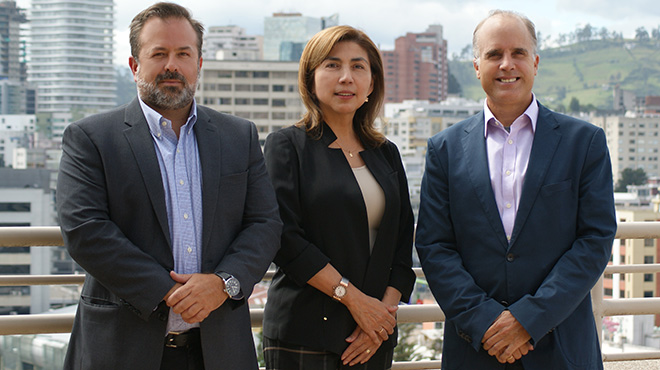 Rafael Dasso, Jacqueline Mayor, Sebastin Mantilla.