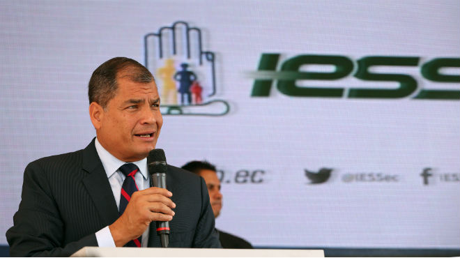 Rafael Correa, presidente del Ecuador.