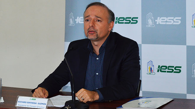 Richard Espinosa, presidente del Consejo Directivo del IESS.