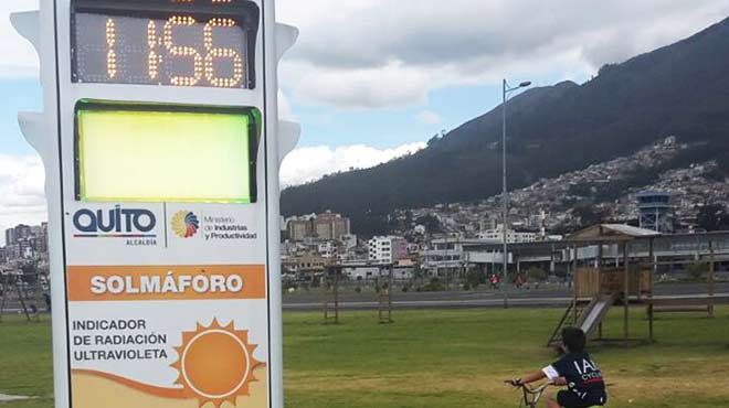 Quito a las 13h00 de este 18 de octubre ha llegado al ndice mximo de radiacin ultravioleta con un valor de 17 puntos.