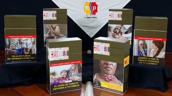 Nuevas advertencias sanitarias de las cajetillas de tabacos.