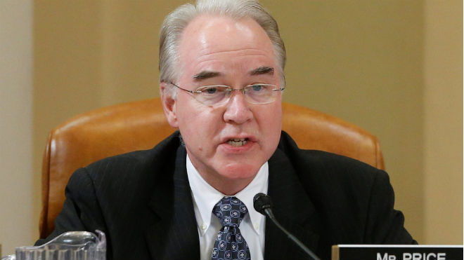 Tom Price, nuevo secretario de Salud de Estados Unidos.