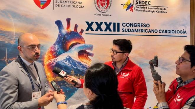 Luis Miguel Guerrero, secretario de la Sociedad Ecuatoriana de Cardiología, Núcleo Pichincha