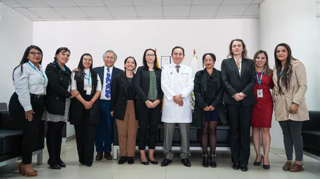 Reunión del ministro de salud con delegados del FM.
