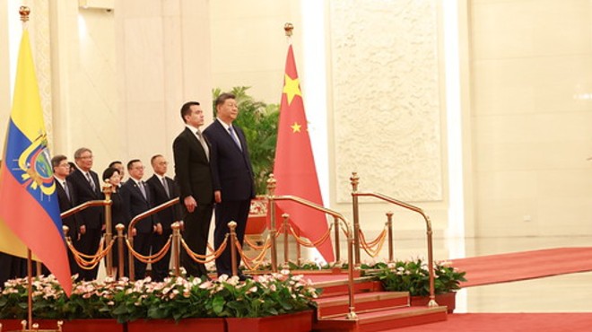 Presidentes de Ecuador y China, Daniel Noboa y Xi Jinping.