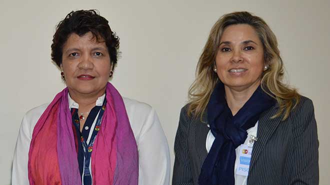 Catalina Ypez (MSP) y Tania Mori (INSPI).