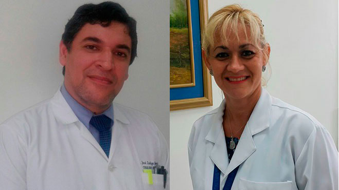 Jos Ziga y Mara Ceballos del Hospital Luis Vernaza de Guayaquil.